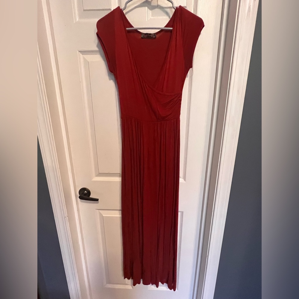 Maroon maxi dress